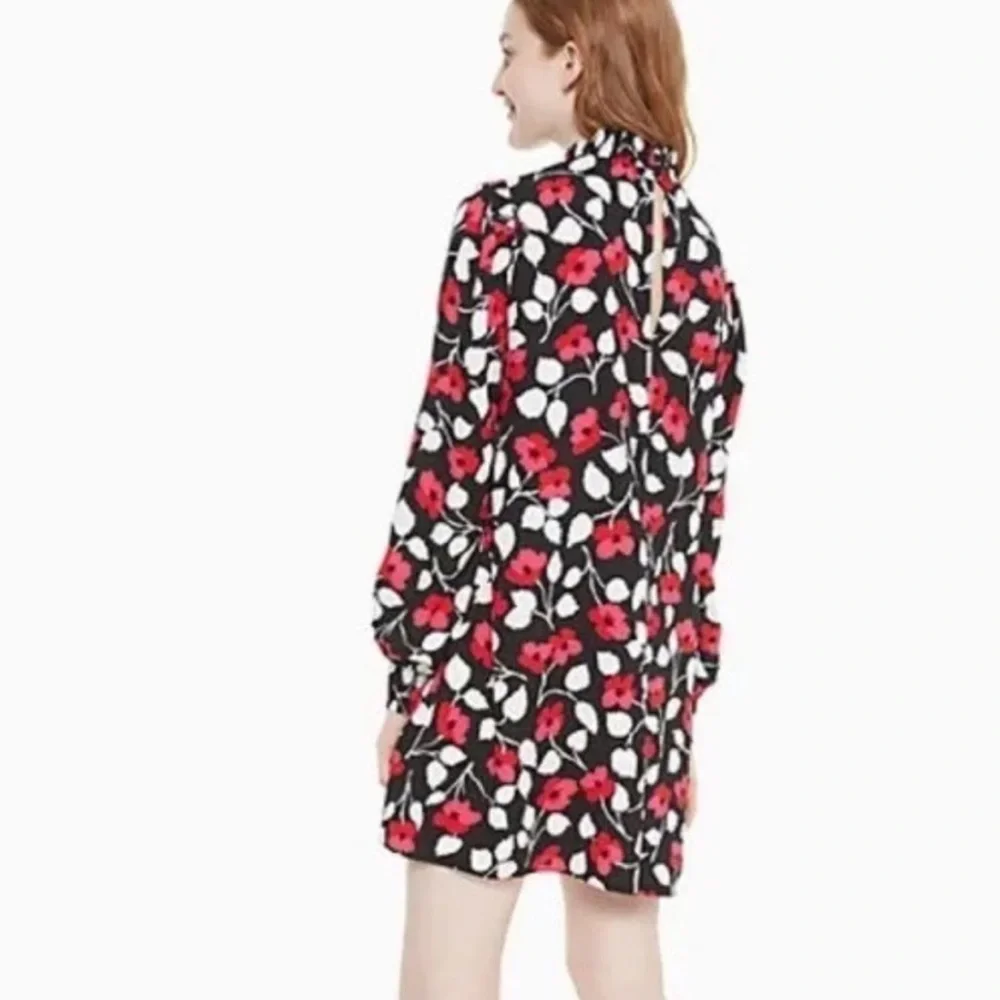 Kate Spade ‘Vintage Fleur Crepe’‎ Pink Floral print Cocktail Dress Small